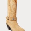 Khaki Women’s Ralph Lauren Studded Calf-Suede Western Boots Khaki Women’s Ralph Lauren Studded Calf-Suede Western Boots