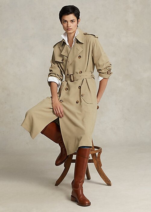 Khaki Women’s Ralph Lauren Twill Coats Khaki Women’s Ralph Lauren Twill Coats
