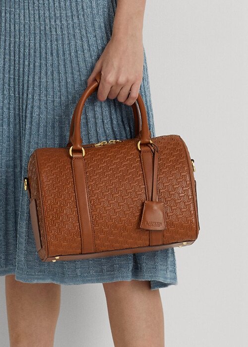 Lauren Tan/Buff Women’s Ralph Lauren Debossed Leather Medium Kaden Satchel Bags Lauren Tan/Buff Women’s Ralph Lauren Debossed Leather Medium Kaden Satchel Bags