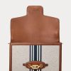 Lauren Tan /Navy Women’s Ralph Lauren Striped Canvas Medium Handbag Lauren Tan /Navy Women’s Ralph Lauren Striped Canvas Medium Handbag