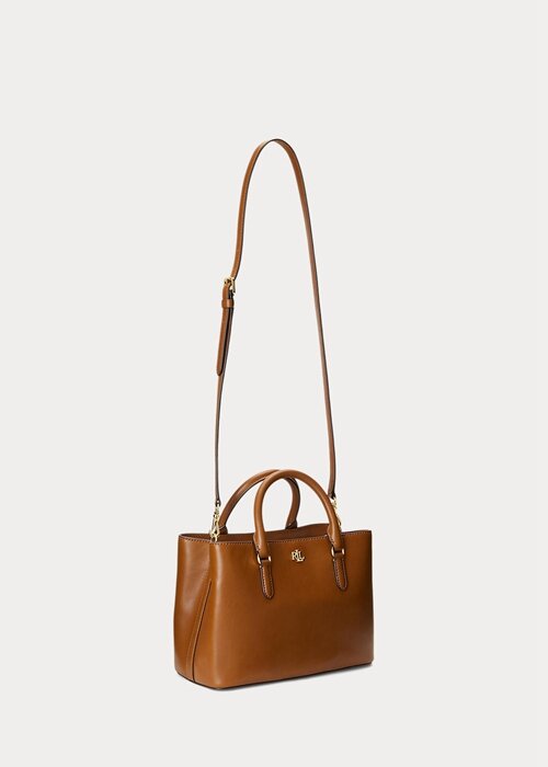 Lauren Tan Women’s Ralph Lauren Leather Small Marcy Satchel Bags Lauren Tan Women’s Ralph Lauren Leather Small Marcy Satchel Bags