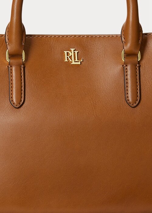 Lauren Tan Women’s Ralph Lauren Leather Small Marcy Satchel Bags Lauren Tan Women’s Ralph Lauren Leather Small Marcy Satchel Bags