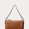 Lauren Tan Women’s Ralph Lauren Nappa Leather Small Emelia Shoulder Bags Lauren Tan Women’s Ralph Lauren Nappa Leather Small Emelia Shoulder Bags