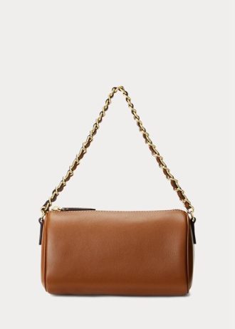 Lauren Tan Women’s Ralph Lauren Nappa Leather Small Emelia Shoulder Bags