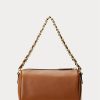Lauren Tan Women’s Ralph Lauren Nappa Leather Small Emelia Shoulder Bags Lauren Tan Women’s Ralph Lauren Nappa Leather Small Emelia Shoulder Bags