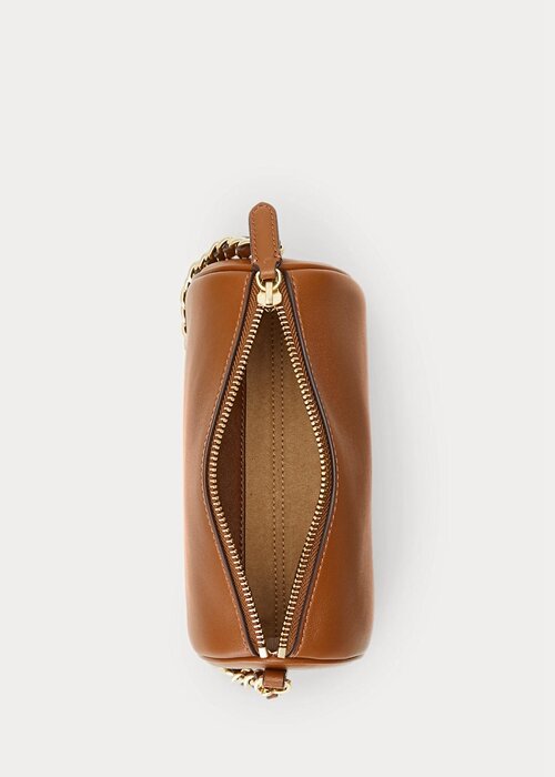 Lauren Tan Women’s Ralph Lauren Nappa Leather Small Emelia Shoulder Bags Lauren Tan Women’s Ralph Lauren Nappa Leather Small Emelia Shoulder Bags