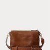 Lauren Tan Women’s Ralph Lauren Studded Leather Medium Noa Crossbody Bags Lauren Tan Women’s Ralph Lauren Studded Leather Medium Noa Crossbody Bags