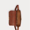 Lauren Tan Women’s Ralph Lauren Woven Leather Small Maddy Shoulder Bags Lauren Tan Women’s Ralph Lauren Woven Leather Small Maddy Shoulder Bags