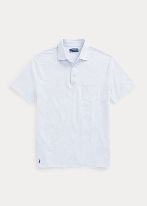 Light Blue Men’s Ralph Lauren Custom Slim Fit Cotton-Linen Polo Shirts Light Blue Men’s Ralph Lauren Custom Slim Fit Cotton-Linen Polo Shirts