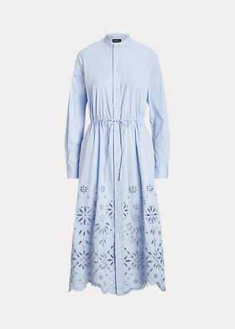 Light Blue Women’s Ralph Lauren Eyelet-Embroidered Dress Light Blue Women’s Ralph Lauren Eyelet-Embroidered Dress