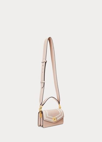 Light Pink/Vanilla Women’s Ralph Lauren Nappa Leather Small Tayler Crossbody Bags