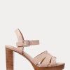 Light Pink Women’s Ralph Lauren Soffia Nappa Leather Sandals Light Pink Women’s Ralph Lauren Soffia Nappa Leather Sandals
