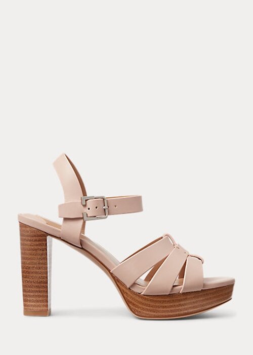 Light Pink Women’s Ralph Lauren Soffia Nappa Leather Sandals Light Pink Women’s Ralph Lauren Soffia Nappa Leather Sandals