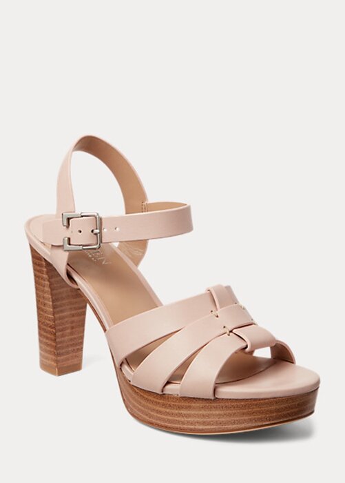 Light Pink Women’s Ralph Lauren Soffia Nappa Leather Sandals Light Pink Women’s Ralph Lauren Soffia Nappa Leather Sandals