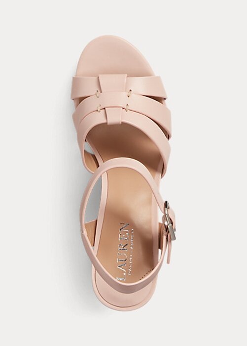 Light Pink Women’s Ralph Lauren Soffia Nappa Leather Sandals Light Pink Women’s Ralph Lauren Soffia Nappa Leather Sandals