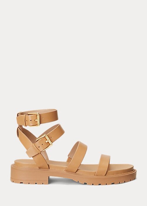 Light Yellow Women’s Ralph Lauren Kayleen Nappa Leather Sandals Light Yellow Women’s Ralph Lauren Kayleen Nappa Leather Sandals
