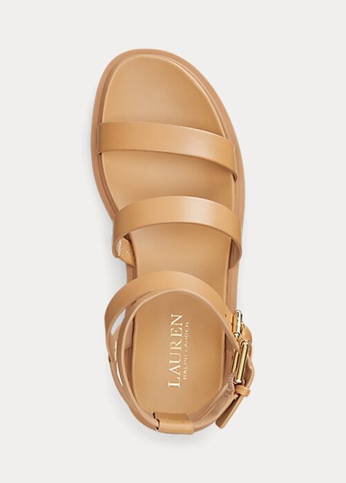 Light Yellow Women’s Ralph Lauren Kayleen Nappa Leather Sandals Light Yellow Women’s Ralph Lauren Kayleen Nappa Leather Sandals