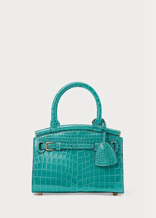 Mint Women’s Ralph Lauren Alligator Mini Rl50 Handbag Mint Women’s Ralph Lauren Alligator Mini Rl50 Handbag