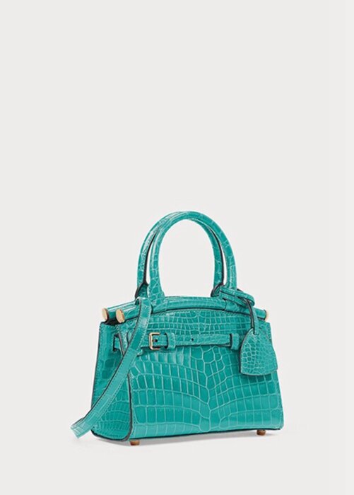 Mint Women’s Ralph Lauren Alligator Mini Rl50 Handbag Mint Women’s Ralph Lauren Alligator Mini Rl50 Handbag