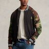 Multicolor Men’s Ralph Lauren Camo-Sleeve Fleece Baseball Jackets Multicolor Men’s Ralph Lauren Camo-Sleeve Fleece Baseball Jackets