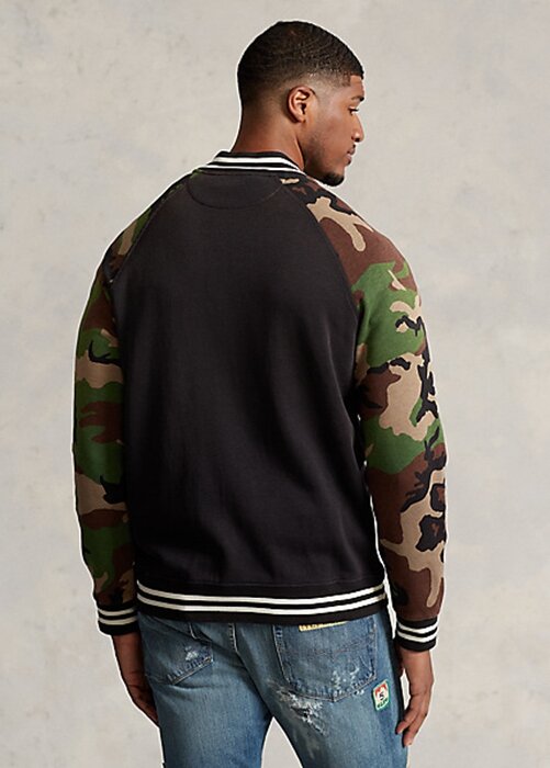 Multicolor Men’s Ralph Lauren Camo-Sleeve Fleece Baseball Jackets Multicolor Men’s Ralph Lauren Camo-Sleeve Fleece Baseball Jackets