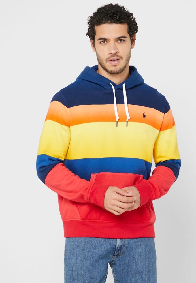 Multicolor Men’s Ralph Lauren Color Block Hoodie Multicolor Men’s Ralph Lauren Color Block Hoodie
