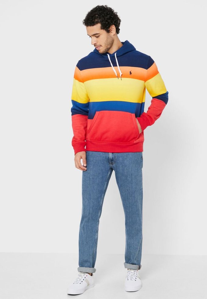 Multicolor Men’s Ralph Lauren Color Block Hoodie Multicolor Men’s Ralph Lauren Color Block Hoodie