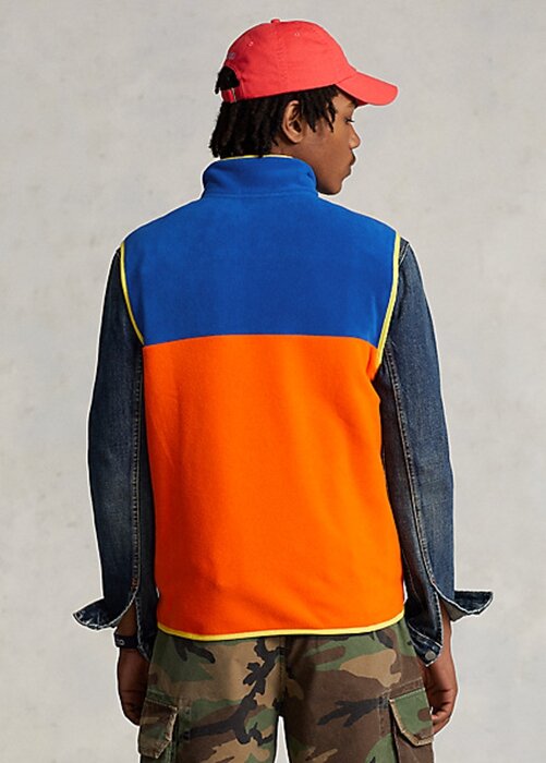 Multicolor Men’s Ralph Lauren Color-Blocked Brushed Fleece Vest Multicolor Men’s Ralph Lauren Color-Blocked Brushed Fleece Vest