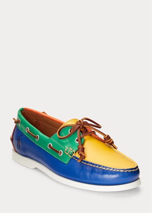 Multicolor Men’s Ralph Lauren Merton Color-Blocked Leather Casual Shoes Multicolor Men’s Ralph Lauren Merton Color-Blocked Leather Casual Shoes