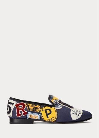 Multicolor Men’s Ralph Lauren Paxton Logo-Patch Canvas Dress Shoes Multicolor Men’s Ralph Lauren Paxton Logo-Patch Canvas Dress Shoes