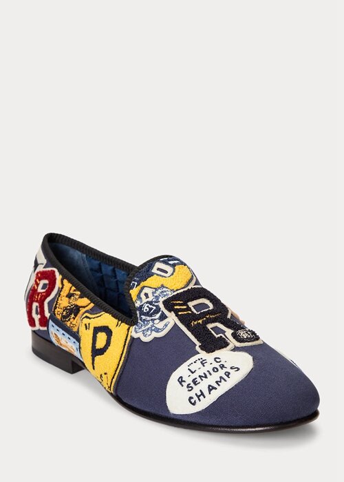 Multicolor Men’s Ralph Lauren Paxton Logo-Patch Canvas Dress Shoes Multicolor Men’s Ralph Lauren Paxton Logo-Patch Canvas Dress Shoes