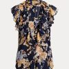 Multicolor Women’s Ralph Lauren Floral Georgette Sleeveless Shirts Multicolor Women’s Ralph Lauren Floral Georgette Sleeveless Shirts