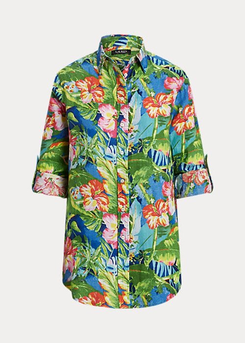 Multicolor Women’s Ralph Lauren Floral Linen Shirts Multicolor Women’s Ralph Lauren Floral Linen Shirts