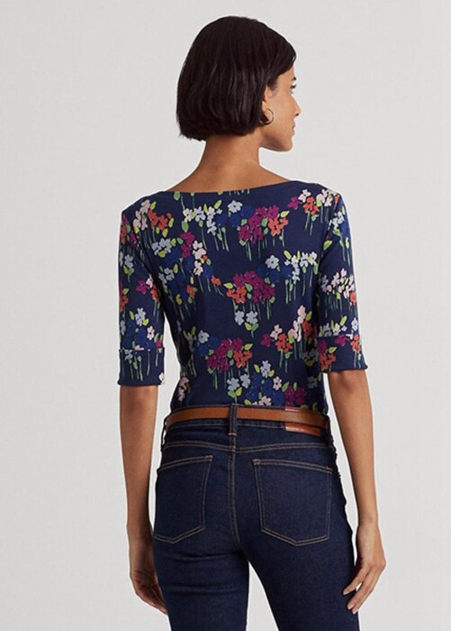 Multicolor Women’s Ralph Lauren Floral Stretch Cotton Boatneck T Shirts Multicolor Women’s Ralph Lauren Floral Stretch Cotton Boatneck T Shirts