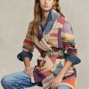 Multicolor Women’s Ralph Lauren Geo-Motif Shawl Linen-Blend Sweaters Multicolor Women’s Ralph Lauren Geo-Motif Shawl Linen-Blend Sweaters