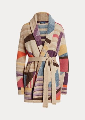 Multicolor Women’s Ralph Lauren Geo-Motif Shawl Linen-Blend Sweaters Multicolor Women’s Ralph Lauren Geo-Motif Shawl Linen-Blend Sweaters