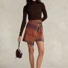 Multicolor Women’s Ralph Lauren Plaid Fringe-and-Leather-Trim Wrap Skirts Multicolor Women’s Ralph Lauren Plaid Fringe-and-Leather-Trim Wrap Skirts