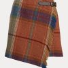 Multicolor Women’s Ralph Lauren Plaid Fringe-and-Leather-Trim Wrap Skirts Multicolor Women’s Ralph Lauren Plaid Fringe-and-Leather-Trim Wrap Skirts