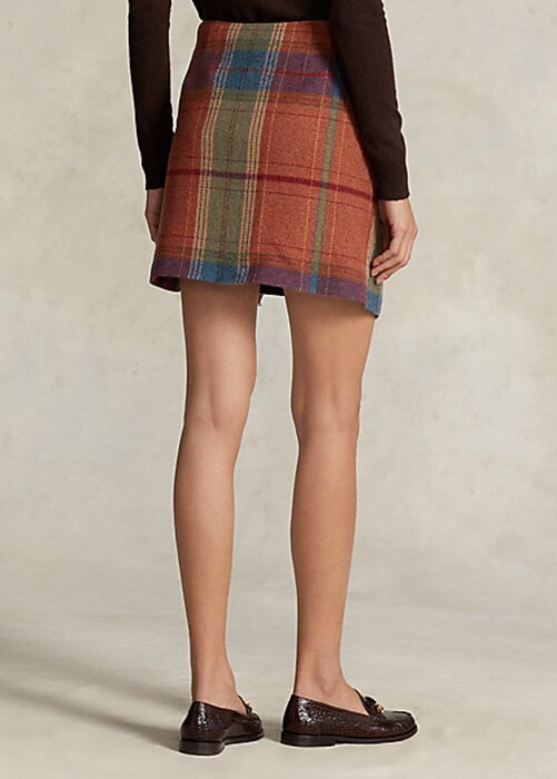 Multicolor Women’s Ralph Lauren Plaid Fringe-and-Leather-Trim Wrap Skirts Multicolor Women’s Ralph Lauren Plaid Fringe-and-Leather-Trim Wrap Skirts