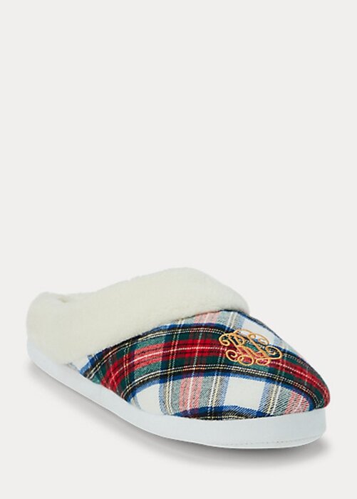 Multicolor Women’s Ralph Lauren Plaid Logo Slippers Multicolor Women’s Ralph Lauren Plaid Logo Slippers