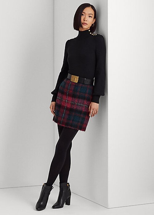 Multicolor Women’s Ralph Lauren Plaid Mohair Pencil Skirts Multicolor Women’s Ralph Lauren Plaid Mohair Pencil Skirts
