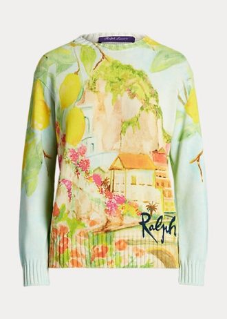 Multicolor Women’s Ralph Lauren Print Cotton Crewneck Sweaters Multicolor Women’s Ralph Lauren Print Cotton Crewneck Sweaters