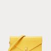 Mustard Women’s Ralph Lauren Polo ID Croc-Embossed Chain Wallets Mustard Women’s Ralph Lauren Polo ID Croc-Embossed Chain Wallets