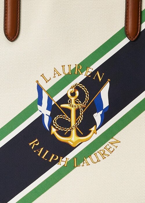 Natural/Graphic Stripe Women’s Ralph Lauren Print Canvas Large Devyn Tote Bags Natural/Graphic Stripe Women’s Ralph Lauren Print Canvas Large Devyn Tote Bags