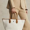 Natural/Navy Women’s Ralph Lauren Reversible Canvas Medium Bellport Tote Bags Natural/Navy Women’s Ralph Lauren Reversible Canvas Medium Bellport Tote Bags