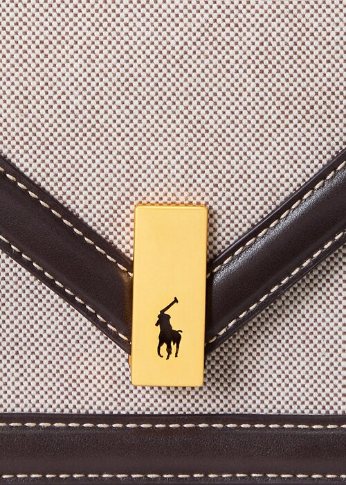 Natural/Tobacco Women’s Ralph Lauren Polo ID Canvas Envelope Chain Crossbody Bags Natural/Tobacco Women’s Ralph Lauren Polo ID Canvas Envelope Chain Crossbody Bags