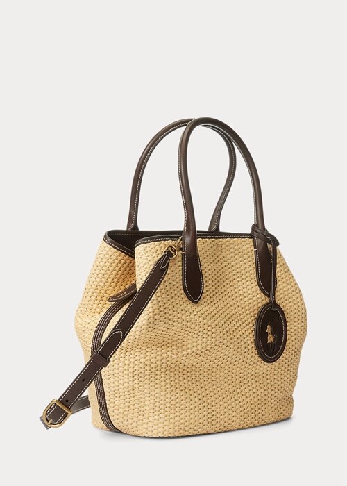 Natural Women’s Ralph Lauren Leather-Trim Straw Medium Bellport Tote Bags Natural Women’s Ralph Lauren Leather-Trim Straw Medium Bellport Tote Bags