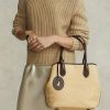 Natural Women’s Ralph Lauren Leather-Trim Straw Medium Bellport Tote Bags Natural Women’s Ralph Lauren Leather-Trim Straw Medium Bellport Tote Bags