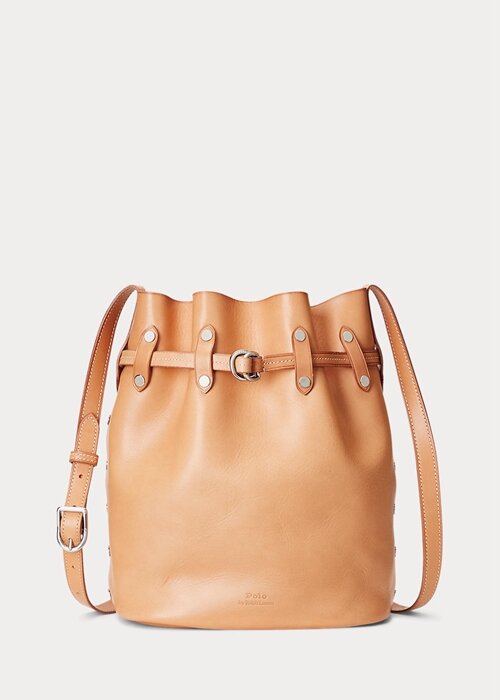 Natural Women’s Ralph Lauren Stud Vachetta Large Bellport Bucket Bags Natural Women’s Ralph Lauren Stud Vachetta Large Bellport Bucket Bags