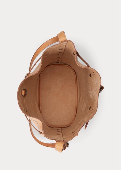 Natural Women’s Ralph Lauren Stud Vachetta Large Bellport Bucket Bags Natural Women’s Ralph Lauren Stud Vachetta Large Bellport Bucket Bags